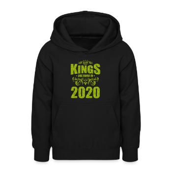 les rois naissent en 2020 - Sweat à capuche Ado - noir - Devant - AI Model Teenager Male light (155cm)