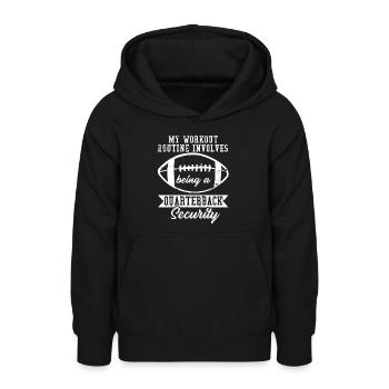Fußball Quarterbacks Sicherheit Workout Routine - Teenager Hoodie - Schwarz - Vorne - AI Model Teenager Male light (155cm)
