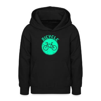Bike - Teen Hoodie - black - Front - AI Model Teenager Male light (155cm)