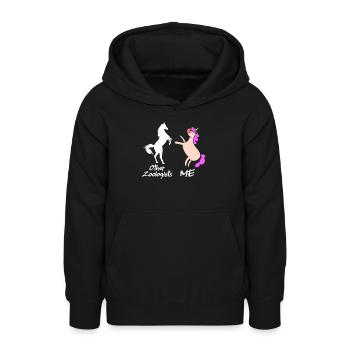 Zoologe Mythisches Einhorn Zootiere Zoologie - Teenager Hoodie - Schwarz - Vorne - AI Model Teenager Male light (155cm)