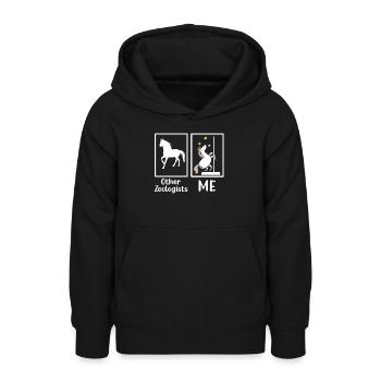 Zoologe Mythisches Einhorn Zootiere Zoologie - Teenager Hoodie - Schwarz - Vorne - AI Model Teenager Male light (155cm)
