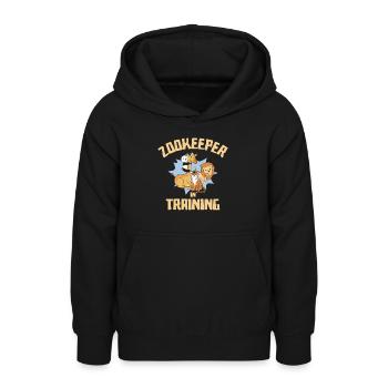 Zoowärterausbildung Zootier Wildtiere Tierpflege - Teenager Hoodie - Schwarz - Vorne - AI Model Teenager Male light (155cm)