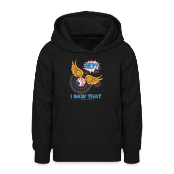 Alles sehende Auge, I-Saw-That, lustiger Spruch - Teenager Hoodie - Schwarz - Vorne - AI Model Teenager Male light (155cm)