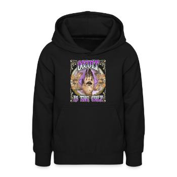 Okkult, Auge Alles-sehende-Auge Magie Vintage-Stil - Teenager Hoodie - Schwarz - Vorne - AI Model Teenager Male light (155cm)