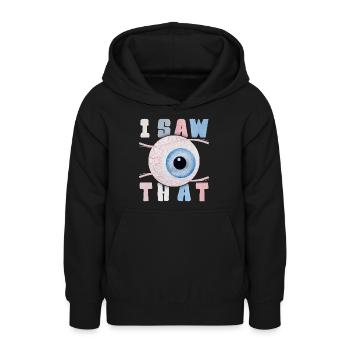 J’ai vu ça, tout voyant l’œil, drôle de dicton - Sweat à capuche Ado - noir - Devant - AI Model Teenager Male light (155cm)