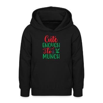 Süß genug zum Knabbern - Weihnachtshumor - Teenager Hoodie - Schwarz - Vorne - AI Model Teenager Male light (155cm)