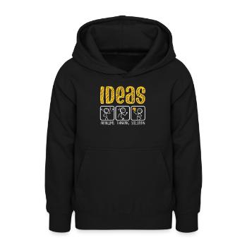 Problème Penser Bâton Figures Solution Penseurs - Sweat à capuche Ado - noir - Devant - AI Model Teenager Male light (155cm)