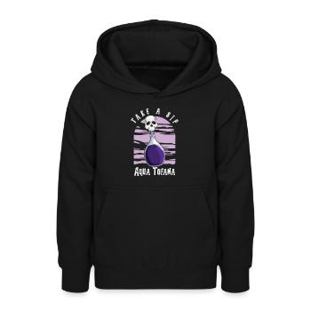 Aqua Tofana Skull Poison Bouteille - Sweat à capuche Ado - noir - Devant - AI Model Teenager Male light (155cm)