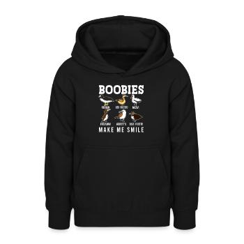 Funny Booby Seabirds Collection - Teen Hoodie - black - Front - AI Model Teenager Male light (155cm)