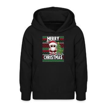 Tenue de Noël K-Pop Noël - Sweat à capuche Ado - noir - Devant - AI Model Teenager Male light (155cm)