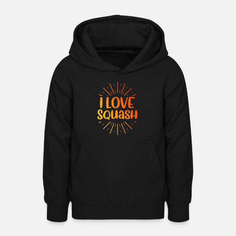 J’adore le squash - Sweat à capuche Ado - noir