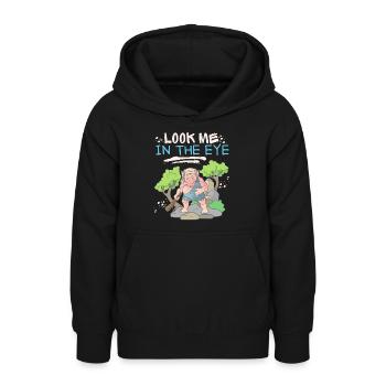 Cyclope, zombie, monstre zombie, dicton drôle - Sweat à capuche Ado - noir - Devant - AI Model Teenager Male light (155cm)