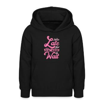 Travailleur occupé en retard - Sweat à capuche Ado - noir - Devant - AI Model Teenager Male light (155cm)