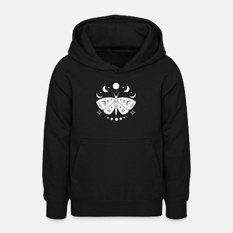 Papillon céleste mystique - Sweat à capuche Ado - noir