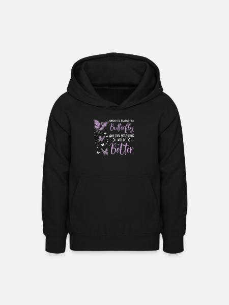 Himmlischer Schmetterling Mystische - Teenager Hoodie - Schwarz