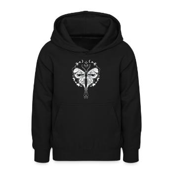 Papillon céleste mystique - Sweat à capuche Ado - noir - Devant - AI Model Teenager Male light (155cm)
