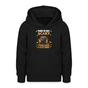 C’est mon effrayant professeur Costume School Halloween - Sweat à capuche Ado - noir - Devant - AI Model Teenager Male light (155cm)