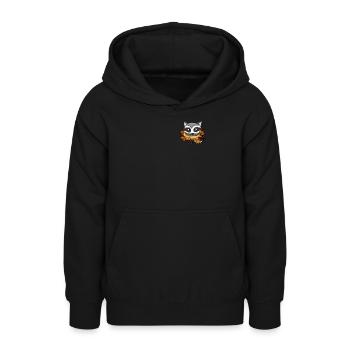 Waschbär Schal - Teenager Hoodie - Schwarz - Vorne - AI Model Teenager Male light (155cm)