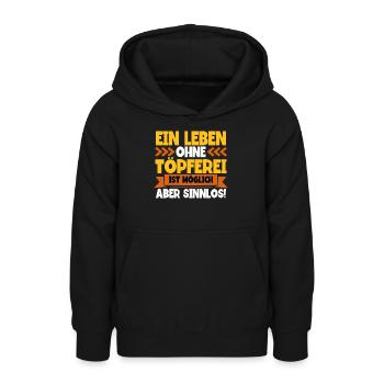 Töpfern - Teenager Hoodie - Schwarz - Vorne - AI Model Teenager Male light (155cm)