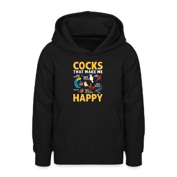 Erwachsene männliche Vögel Sammlung Hahn Lustige - Teenager Hoodie - Schwarz - Vorne - AI Model Teenager Male light (155cm)