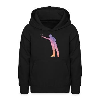 Darts Silhouette - Teen Hoodie - black - Front - AI Model Teenager Male light (155cm)