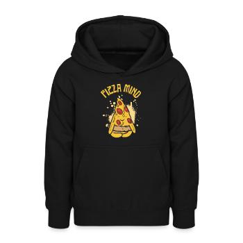 Gelassenheit Pizza Meditation Yoga Pizza - Teenager Hoodie - Schwarz - Vorne - AI Model Teenager Male light (155cm)