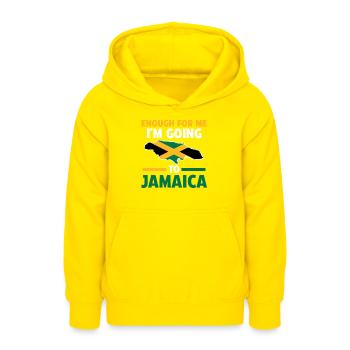 Jamaika Jamaikanische Flagge Jamaikanisches Gesche - Teenager Hoodie - Gelb - Vorne - AI Model Teenager Male dark (155cm)