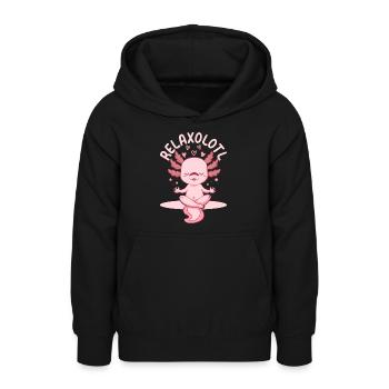 Axolot Lover Funny Axolot Relaxolotl - Funny Axolo - Teenager Hoodie - Schwarz - Vorne - AI Model Teenager Male light (155cm)