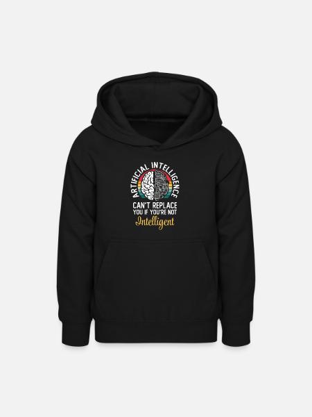 Artificial Intelligence Algorithmus Brain - Teenager Hoodie - Schwarz