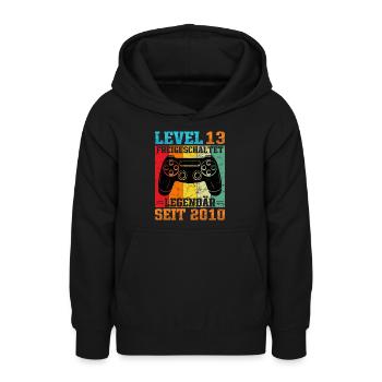 Gaming Geburtstag 2010 Level 13 - Teenager Hoodie - Schwarz - Vorne - AI Model Teenager Male light (155cm)