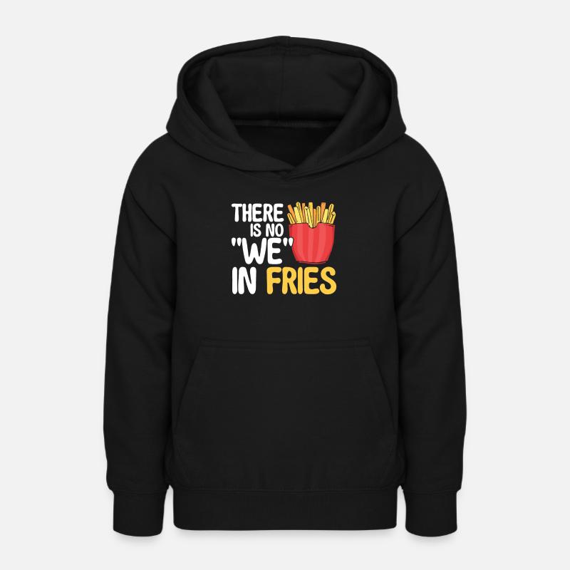 Français frites Restauration rapide Français frites - Sweat à capuche Ado - noir