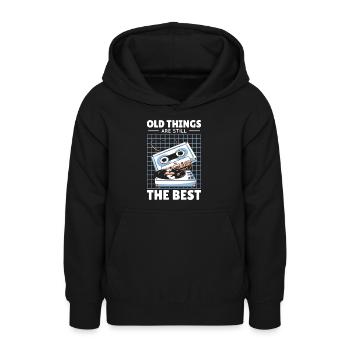 Antiquariat Vinyl Kassette Musik Vintage Liebhaber - Teenager Hoodie - Schwarz - Vorne - AI Model Teenager Male light (155cm)