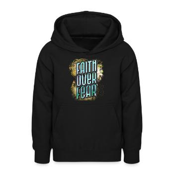 Christlicher Glaube, Jesus Christus, Bibel Spruch - Teenager Hoodie - Schwarz - Vorne - AI Model Teenager Male light (155cm)