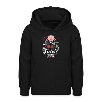 Dicton motivant, dicton drôle, concentration - Sweat à capuche Ado - noir - Devant - AI Model Teenager Male light (155cm)