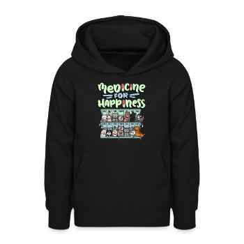 Ma pilule Happy Medicine Every Day - Sweat à capuche Ado - noir - Devant - AI Model Teenager Male light (155cm)