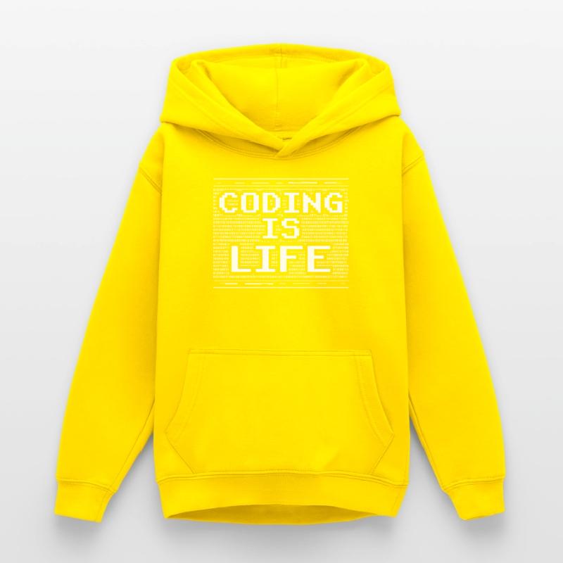 Coding is Life Coder Code Programmer Teen Hoodie
