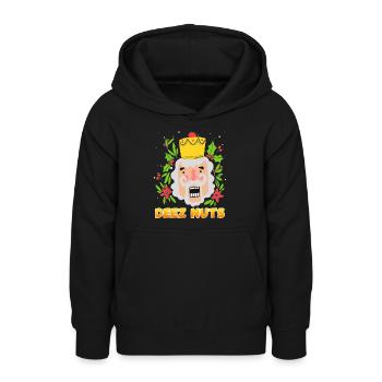 Deez Nuts Nussknacker Weihnachten Ugly Christmas - Teenager Hoodie - Schwarz - Vorne - AI Model Teenager Male light (155cm)