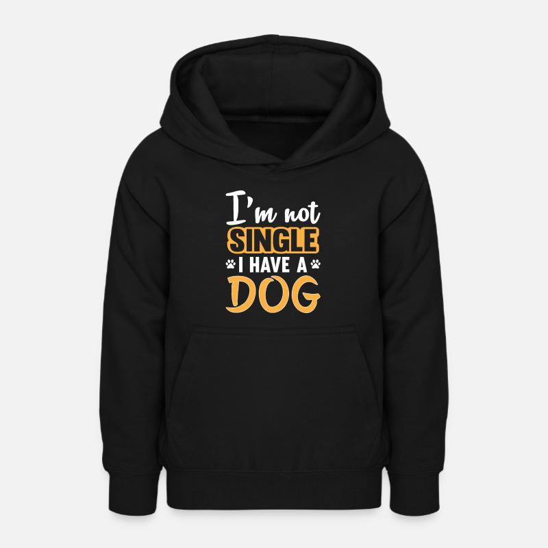 Je ne suis pas célibataire J’ai un chien - Sweat à capuche Ado - noir