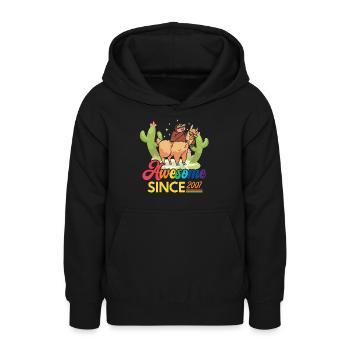 Awesome Since 2007 Geburtsjahr Schaf Jahrestag - Teenager Hoodie - Schwarz - Vorne - AI Model Teenager Male light (155cm)