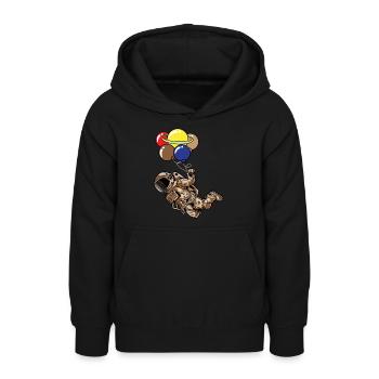 Spaceman Moon Planets Astronaut Space Balloons - Teenager Hoodie - Schwarz - Vorne - AI Model Teenager Male light (155cm)