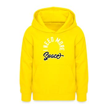 I need more space - Teenager Hoodie - Gelb - Vorne - AI Model Teenager Male dark (155cm)