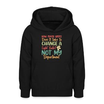 Combien de poignées faut-il au hasard .. - Sweat à capuche Ado - noir - Devant - AI Model Teenager Male light (155cm)