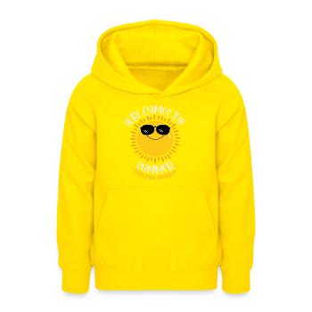 Here Comes The Summer Feeling Groovy - Teenager Hoodie - Gelb - Vorne - AI Model Teenager Male dark (155cm)