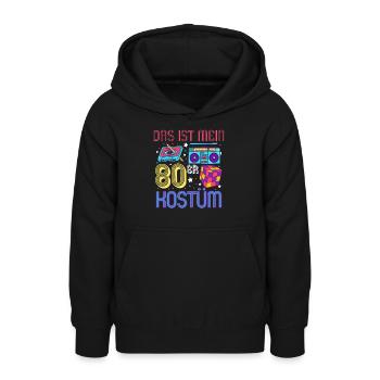 Das ist mein 80er Kostüm - Teenager Hoodie - Schwarz - Vorne - AI Model Teenager Male light (155cm)