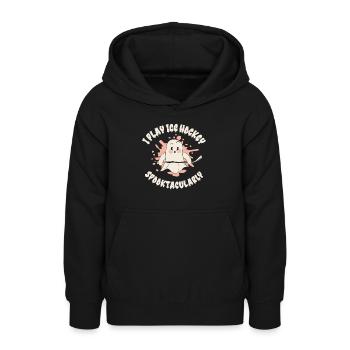 Eishockey Sport Halloween Saison Geisterspieler - Teenager Hoodie - Schwarz - Vorne - AI Model Teenager Male light (155cm)