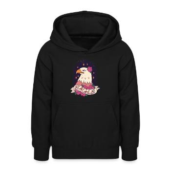 Adler Vögel Falknerei Raubvögel Falke - Teenager Hoodie - Schwarz - Vorne - AI Model Teenager Male light (155cm)