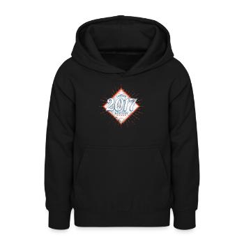 Edition Limitée Millésime 2017 - Sweat à capuche Ado - noir - Devant - AI Model Teenager Male light (155cm)