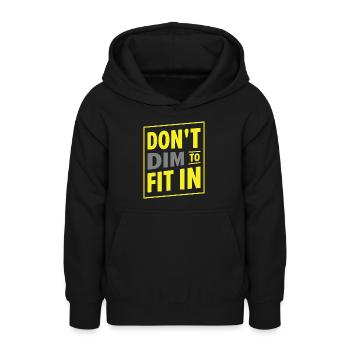 Inspirer un penseur positif - Sweat à capuche Ado - noir - Devant - AI Model Teenager Male light (155cm)