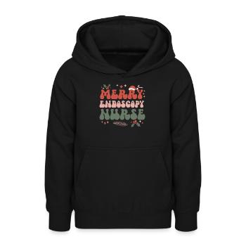 Endoscopy Nurse Christmas Gastroenterology Xmas - Teenager Hoodie - Schwarz - Vorne - AI Model Teenager Male light (155cm)