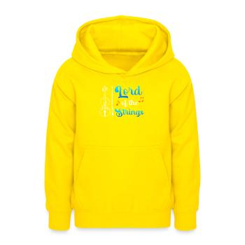 Seigneur des cordes Le Maître du Violon - Sweat à capuche Ado - jaune - Devant - AI Model Teenager Male dark (155cm)